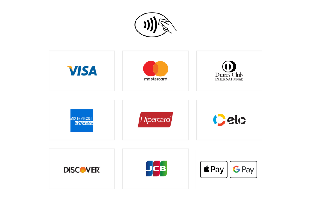 Accepted payment methods: Visa, Mastercard, American Express, Discover, Diners Club, Apple Pay, Google Pay and more